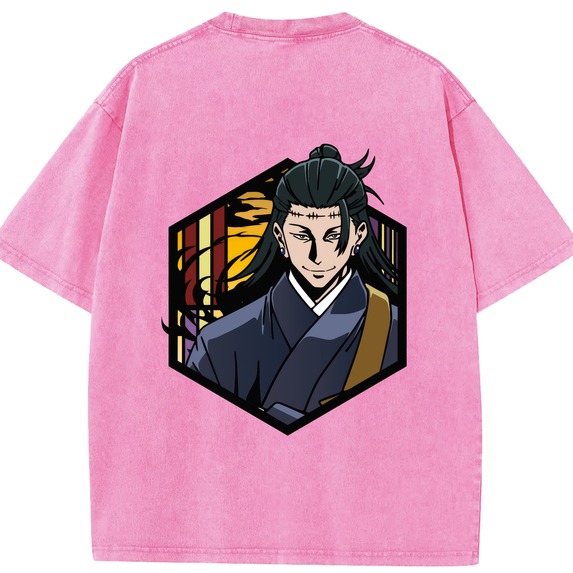 （画像用） 呪術廻戦 Jujutsu Kaisen 綿100% ヴィンテージ風 半袖Tシャツ（背面プリント）